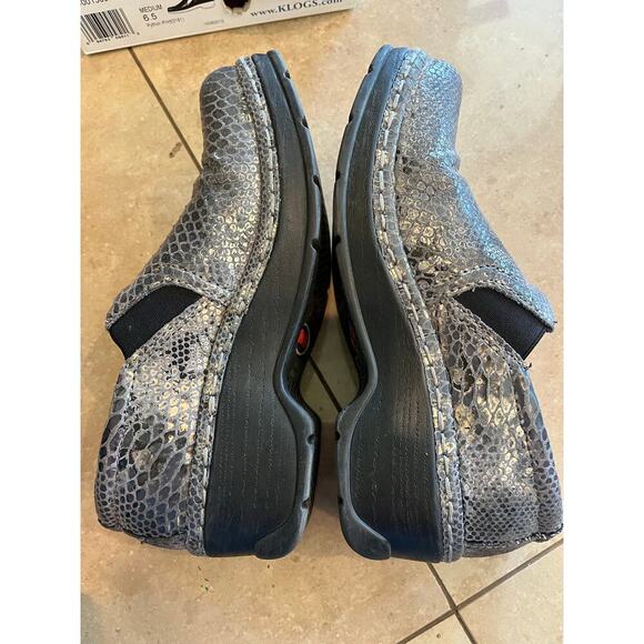 Klogs Naples Python Print Clogs Women 6.5 Leather Slip Resistant Nurse Dental - Picture 8 of 9